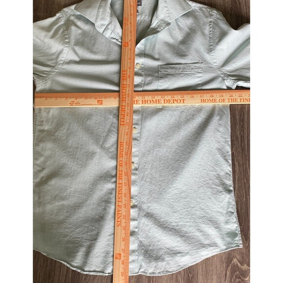 Michael Kors Men's M Light Green White Houndstooth Button Down Shirt Casual - Picture 9 of 10